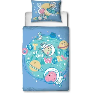 Peppa Pig - Bettwäsche-Set, Sternemuster AG2166 (Junioren) (Blau) - Blau