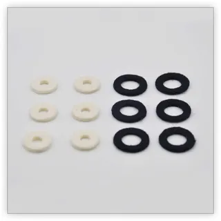 12 x Filze Ventilfilze Soundman für Trompete Kornette Trumpet Cornet Trompetenventil Ventil (6 x schwarz, 6 x weiß)