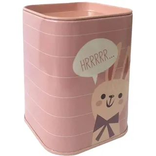 Spardose für Kinder, Original, Tiere und Zeichnungen mit Deckel, günstige Spardose, die auch als Stiftdose verwendet werden kann. (Hase)