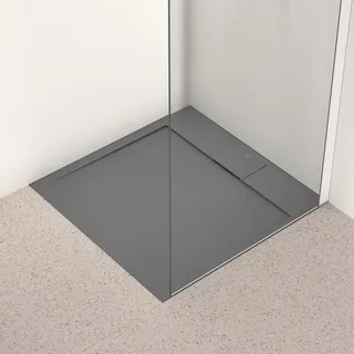 Ideal Standard Ultra Flat S Quadrat-Duschwanne 178 x 178 x 3 cm Mineralguss Betongrau