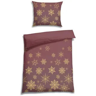 Florella Bettwäsche , Rot , Textil , Stern , 140x200 cm , pflegeleicht, atmungsaktiv, hautfreundlich, angenehm wärmend, schadstoffgeprüft , Heimtextilien, Bettwäsche & Leintücher, Bettwäsche, Flanell-Bettwäsche