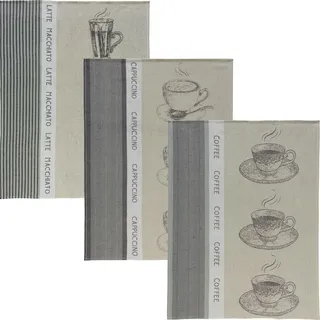 Erwin Müller Geschirrtuch 3er-Pack Halbleinen Kaffee Größe 50x70 cm