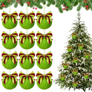 Grün Weihnachtskugeln 12 Stück Weihnachtskugeln Grün Weihnachtsbaumkugeln Weihnachtsbaumschmuck Grüne Weihnachtskugelns Grüne Deko Weihnachtsdeko Outdoor für Weihnachtsbaum Deko (C)