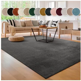 Paco Home Teppich »Cadiz 630«, rechteckig, 22 mm Höhe, Uni-Farben, besonders weich, auch als Läufer erhältlich,