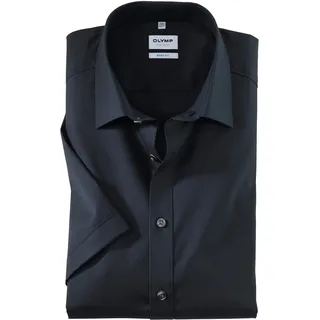 OLYMP Kurzarmhemd »Level Five body fit« klassisch, unifarben, blau