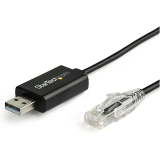 Startech Cisco USB Console Cable (1.80 m USB 2.0), USB Kabel / 1.8 Serielles Konsolenkabel Schwarz - 1m