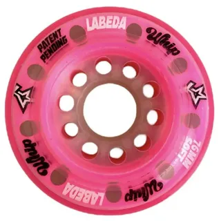 Labeda Whip X-soft Schlittschuhrollen 1 Einheit - Pink / Clear - 76 mm