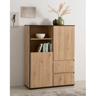 Hela Highboard »Ariana«, - Artisan eiche, / schwarz