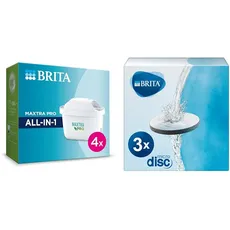 BRITA Wasserfilter Kartusche MAXTRA PRO All-in-1 – 4er Pack & Wasserfilter MicroDisc 3er Pack