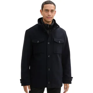 TOM TAILOR Herren 1042209 Wollmantel mit Brusttaschen