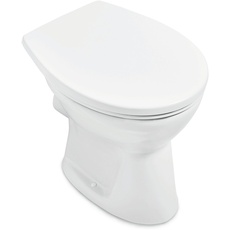 Bild O.novo Flachspül-WC spülrandlos, bodenstehend, mit DirectFlush, Abgang waagerecht, weiß