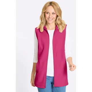 Fleeceweste CLASSIC BASICS, Damen, Gr. 42, pink (fuchsia), 100% Polyester, unifarben, Westen Fleeceweste