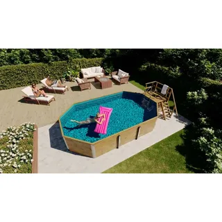 POOLCREW Massivholzpool L Sparset Pool - Naturbelassen