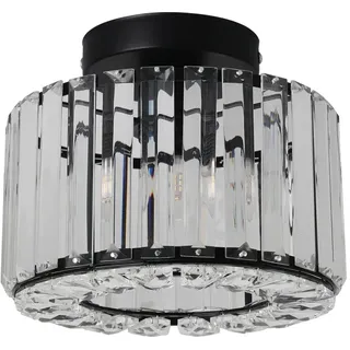 Moderne Kristall-Deckenleuchte, Edelstahl, Aufputzmontage, E27 LED, 21cm x 18cm (8/lili26in x 7/lili08in)/li/ul/div