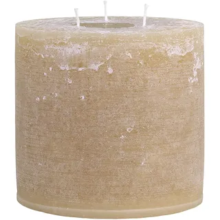 Chic Antique Macon rustikale Stumpenkerze versch.Farben und Größen Kerze Antik NEU Altarkerzen 100 % Paraffin lange Brenndauer (Honig, 15x15 cm)