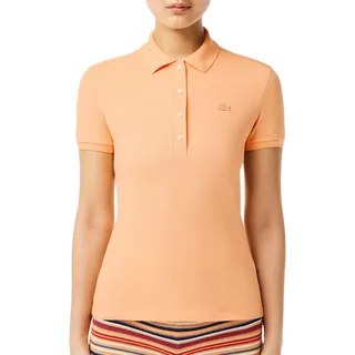 Lacoste Piqué Stretch Poloshirt Damen - Hellorange