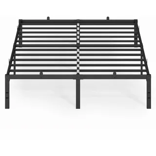 VASAGLE Doppelbettgestell 160 x 200 cm Tintenschwarz