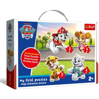 Trefl – Paw Patrol, Beloved Dogs – 4 große Form-Sortierpuzzles für Kleinkinder, 3 bis 6 Teile, für Kinder ab 2 Jahren