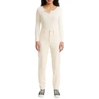 Levi's Damen High Waisted Mom Pants Mom Fit, White Smoke Corduroy, 32W / 27L