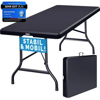 CASARIA Klapptisch 183 x 76 x 74 cm Anthrazit/Grau