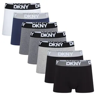 DKNY Seattle Boxershorts Herren Multipack | Bequeme Unterhosen Männer aus atmungsaktiver Baumwolle | Elastische Boxershorts ideal Alltag, Sport, Reise | Unterwäsche Herren Trunks