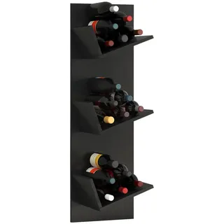 VCM Weinregal Vinosi 33 x 25,6 x 106,5 cm Schwarz