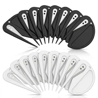 20 Stück Brieföffner,Folienschneider,Folienmesser Letter Opener,Paketöffner Paketöffner,Sicher Und Effektiv,Mini Mit Metallklinge Für Verpacken Post Auspacken Papierschneiden,Schwarz Und Weiß