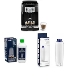De'Longhi Magnifica S ECAM 22.110.B Perfetto Kaffeevollautomat mit Milchaufschäumdüse + Original EcoDecalk DLSC 500 Entkalker Wasserfilter DLSC002