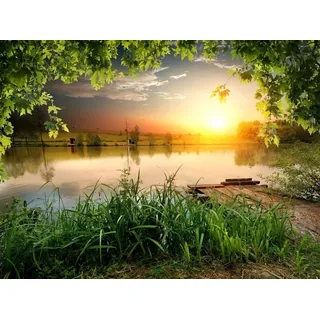 Magnetmatte für Heizkörperverkleidung, Seenlandschaft, 60x100cm