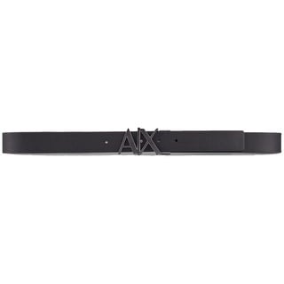 Armani Exchange Herren Everyday Logo Belt Gürtel, Schwarz, 38