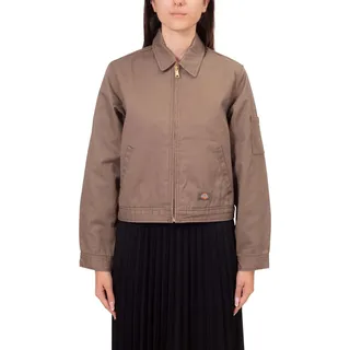 DICKIES - Damen Crop Eisenhower Jacke - Größe L - Braun