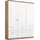 Drehtürenschrank Bremen 136 x 199 x 58 cm Weiß