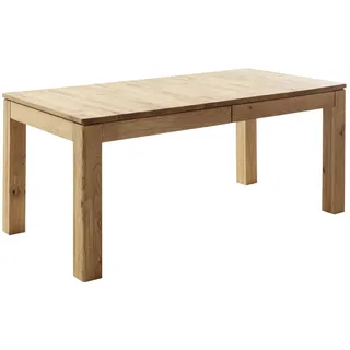 Robas Lund, ETNA Massivholztisch mit Synchronauszug, durchgehende Lamelle, B/H/T ca. 160(240)/77/90 cm