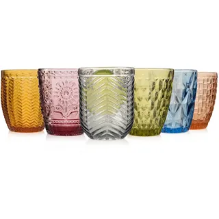Sänger Trinkgläser SET Porto - 6 teilig , Multicolor , Glas , kratzfest , Gläser, Gläsersets