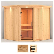 Bild Sauna »Jarla«, (Set), ohne Ofen, beige