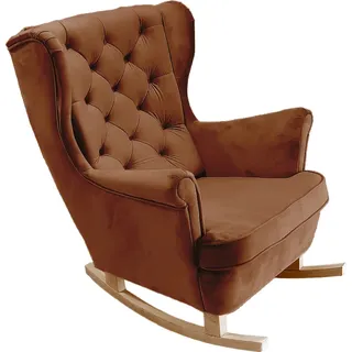DomoHome Relaxsessel Armlehnensessel Armlehnen Fernsehsessel Loungesessel Polstersessel Couchsessel Armsessel Chair Wohnzimmersessel Ohrensessel | 102x81x95cm | Dark brown_29828 - Braun