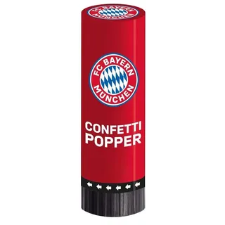 Amscan 9906519 - FC Bayern München Konfetti-Popper, 2 Stück, Größe 4,4 x 15,2 cm, Fanclub, Fußball-Mottoparty