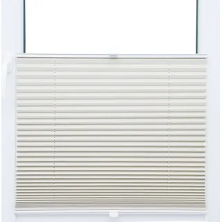 Thermo Black Out Plissee 85x120 cm beige silber metallic 100% Verdunkelnd - Beige