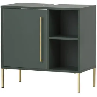 Schildmeyer Waschbeckenunterschrank 65,3 x 63,3 x 33,1 cm Waldgrün/Gold