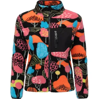 Kapuzensweatjacke RAGWEAR "Plüschjacke Alaris", Damen, Gr. M, bunt (multicombo25), Obermaterial: 100% Polyester PES., Sweatjacken Kapuzensweatjacke