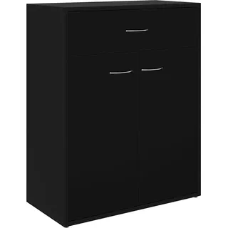 vidaXL Sideboard Schwarz 60x30x75 cm Holzwerkstoff - Schwarz