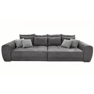 luma-home Big-Sofa Federkern B306/T134/H86 cm, Liegefläche 120x240 cm, Mikrofaser Grau / 15114 , Textil , Füllung: Polyurethan (Pur) , einzeln stellbar,Rechteckig , 306x86x134 cm , Wohnzimmer, Sofas & Couches, Sofas, Bigsofas