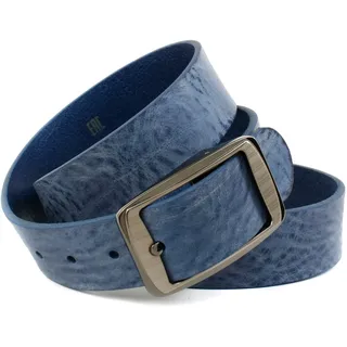 Anthoni Crown Ledergürtel mit Vintage Effekt, blau