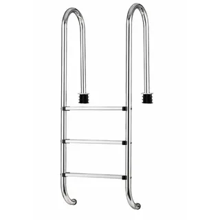 Poolleiter Einbau 3‐stufig für 1,20 m Tiefe – Edelstahl 304 inkl. Hülsen