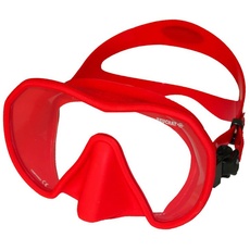 Beuchat Maxlux S Tauchmaske für schmale Gesichtsformen , Farbe:rot