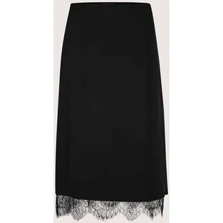 Sommerrock MADELEINE "Spitzenrock Eleganter A-Linien-Rock mit Reißverschluss", Damen, Gr. 48, schwarz, Obermaterial: 96% Viskose CV. 4% Elasthan EL., Modern, Röcke Sommerrock
