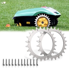 Edelstahl Spikes, 2 Stück Spikes für Bosch Indego XS 300 M700 S 500 M+700 S+500 mit 12 M4 Flachkopfschrauben Traktionsverbesserung für Roboter Rasenmäher 170 mm x 2.5mm für Zubehör Off Wheel Räder