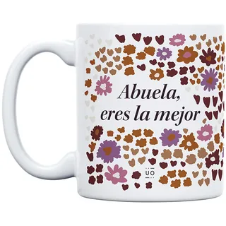 UO Tasse mit Botschaft Oma bist die Beste, Muttertagsgeschenk, Geschenk für meine Oma, Geschenk für Mütter, 350 ml, Keramik, Frühstückstasse