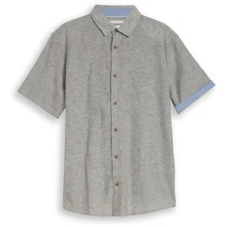 Tom Tailor 1049611 Kurzarmhemd - Faded leaf Green Chambray - L,