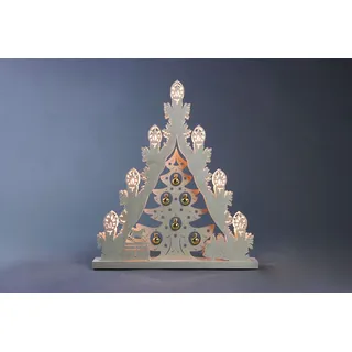 Lichterspitze 7 flg. Baum goldenene Kugeln (L/h/t): 38,0 cm x 43,0 4,5cm